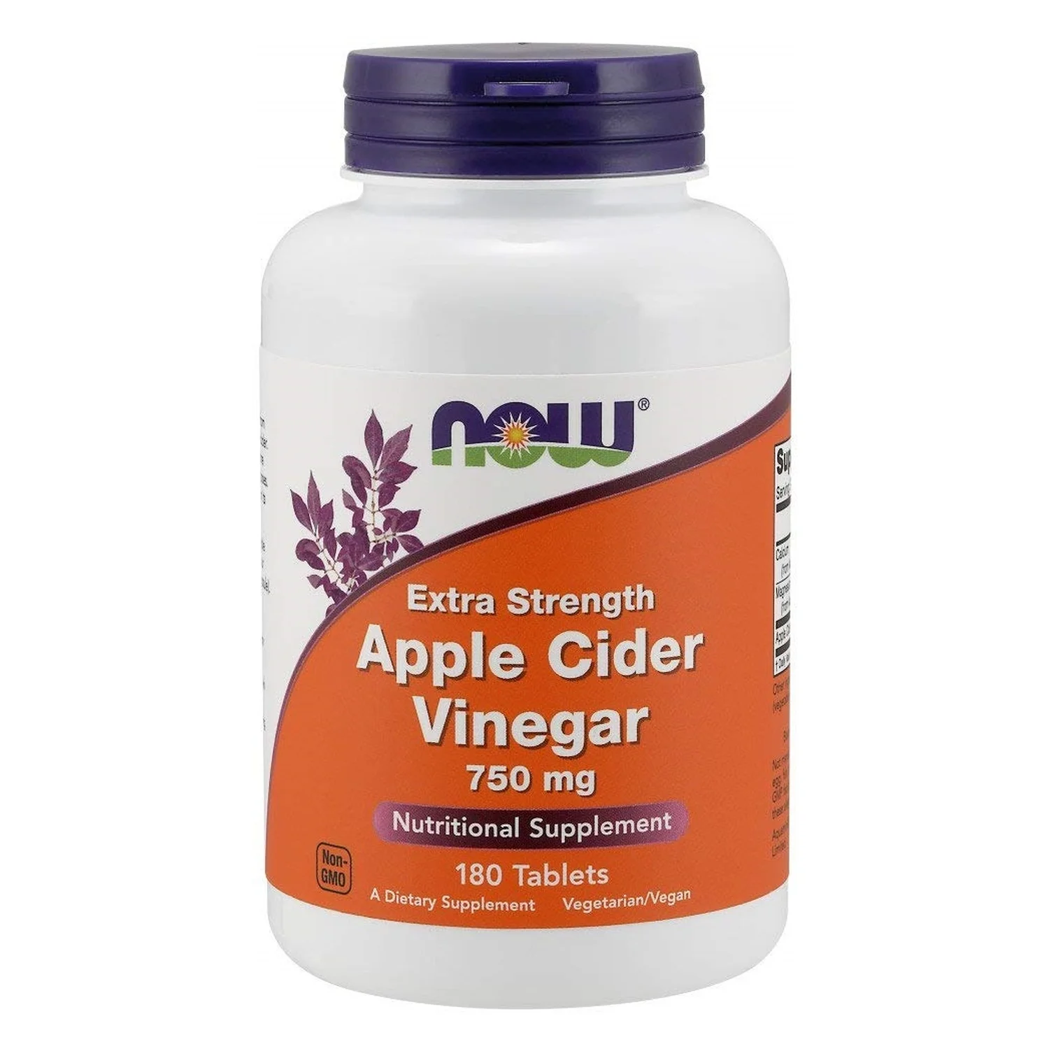 NOW Foods Apple Cider Vinegar, 750mg Extra Strength - 180 tablets