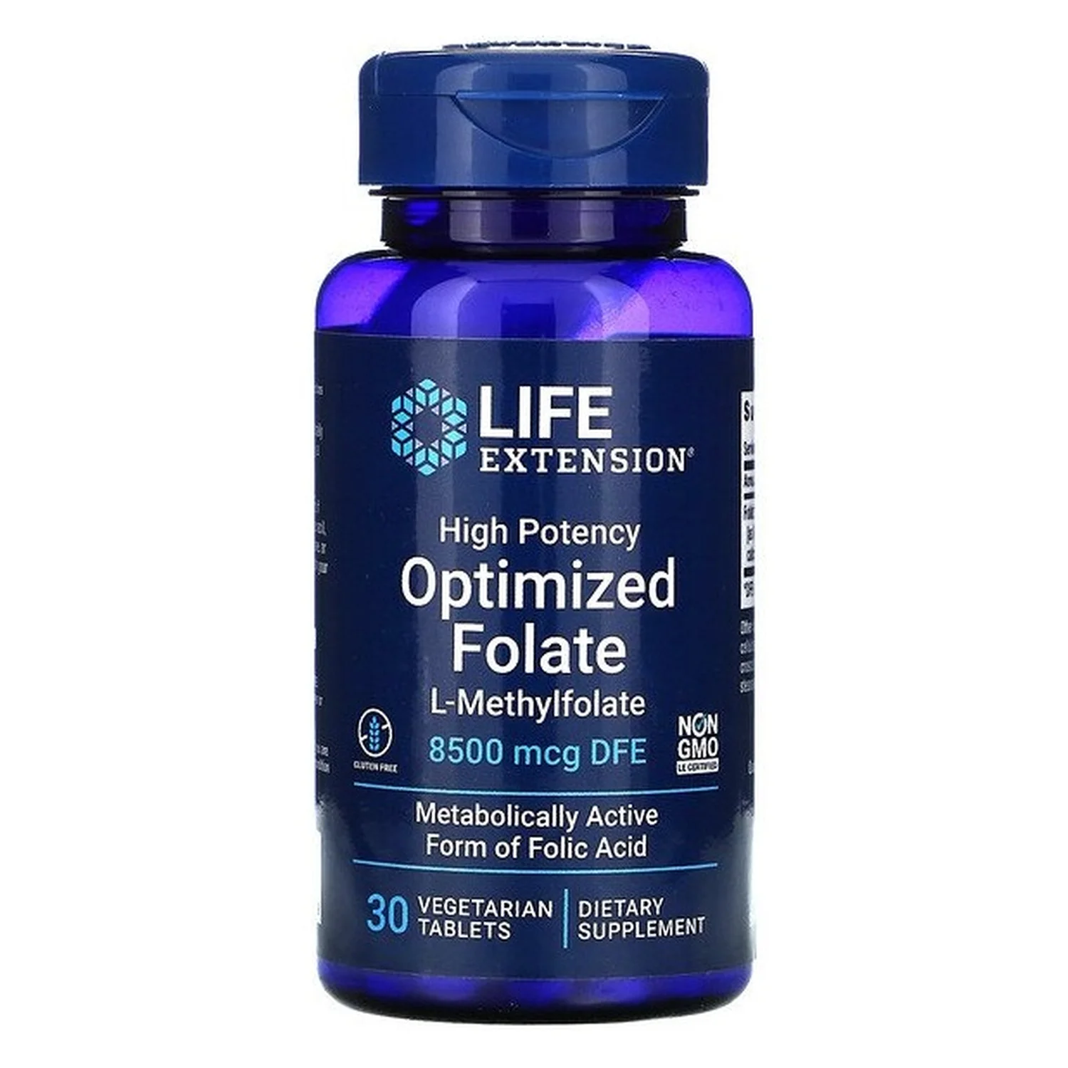 Life Extension High Potency Optimized Folate - 30 vegetarian tabs