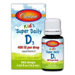 Carlson Labs Kid's Super Daily D3, 400 IU - 10 ml.