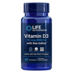 Life Extension Vitamin D3 with Sea-Iodine, 5000IU - 60 caps