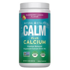 Natural Calm Plus Calcium, Raspberry Lemon - 453 grams