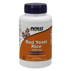 NOW Foods Red Yeast Rice Concentrated 10:1 Extract, 1200mg - 60 tablets