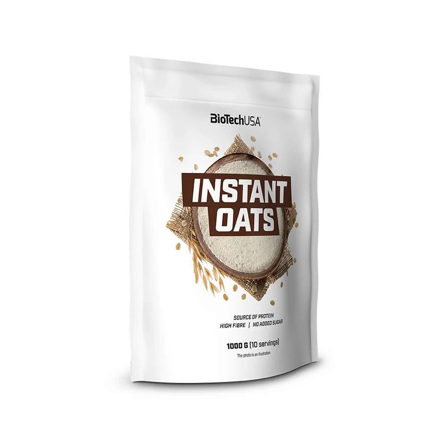 BioTechUSA Instant Oats, Unflavoured - 1000 grams