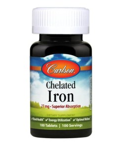 Chelated Iron, 27mg - 100 tablets