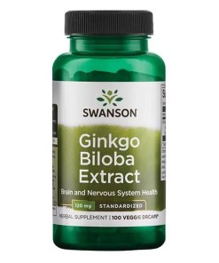 Ginkgo Biloba Extract, 120mg - 100 vcaps
