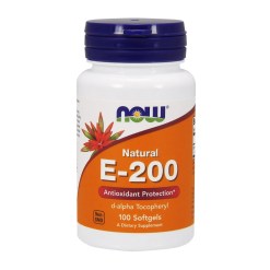 NOW Foods Vitamin E-200, Natural - 100 softgels