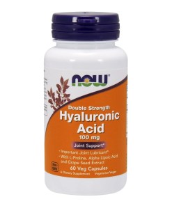 Hyaluronic Acid, 100mg Double Strength - 60 vcaps