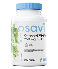 Omega-3 Vegan, 250mg DHA - 60 vegan softgels