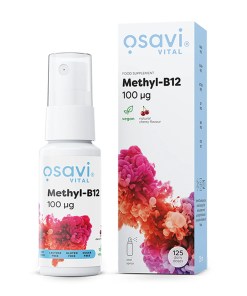 Methyl-B12 Oral Spray, 100mcg (Cherry) - 25 ml.