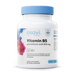 Osavi Vitamin B5 Pantothenic Acid, 200mg - 90 vegan caps