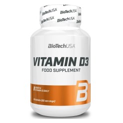 BioTechUSA Vitamin D3, 50mcg - 120 tablets
