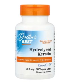 Hydrolyzed Keratin, 500mg - 60 vcaps