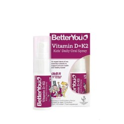 BetterYou Vitamin D+K2 Kid's Daily Oral Spray, Bubblegum & Blueberry - 15 ml.