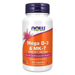NOW Foods Mega D-3 & MK-7 - 120 caps