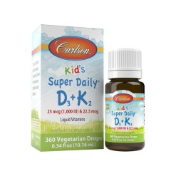 Carlson Labs Kid's Super Daily D3 + K2 - 10 ml.