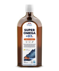 Super Omega + D3, 2900mg Omega 3 (Lemon) - 500 ml.