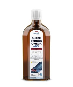 Super Strong Omega + D3, 3500mg Omega 3 (Lemon) - 250 ml.