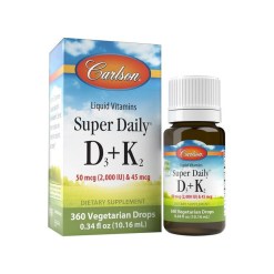 Carlson Labs Super Daily D3 + K2, 2000 IU - 10 ml.