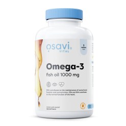 Omega-3 Fish Oil Molecularly Distilled, 1000mg - 180 softgels