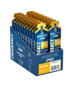 Endurance Sprint Isotonic Energy Gel + Caffeine, Tropical - 20 x 60g