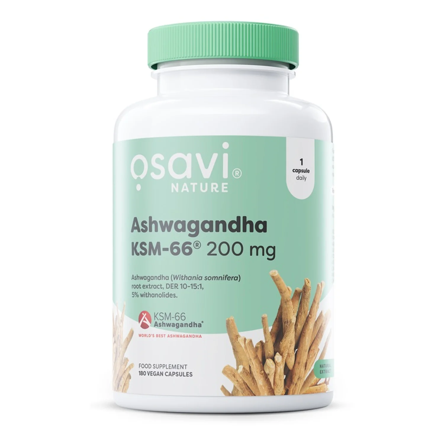 Osavi Ashwagandha KSM-66, 200mg - 180 vegan caps