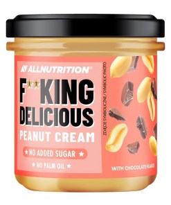 Fitking Delicious Peanut Cream, with Chocolate Flakes - 350 grams