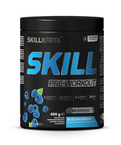 Skill Pre-Workout, Blue Raspberry - 400 grams