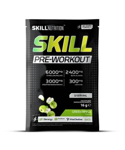 Skill Pre-Workout, Green Apple - 16 grams (1 serving)
