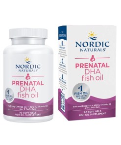 Prenatal DHA, 830mg Omega-3 + 400 IU D3 Unflavored - 90 softgels