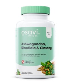 Ashwagandha + Rhodiola & Ginseng - 120 vegan caps