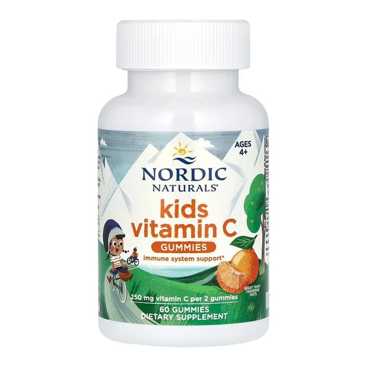 Nordic Naturals Kids Vitamin C Gummies, Tangy Tangerine - 60 gummies