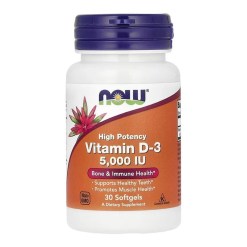 NOW Foods Vitamin D-3, 5000 IU - 30 softgels