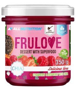 Frulove Dessert with Superfood, Strawberry & Raspberry with Chia - 350 grams