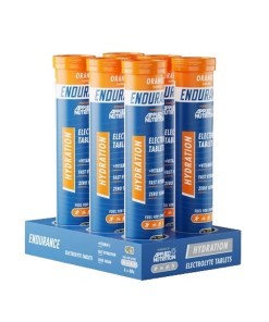 Endurance Hydration Electrolyte Effervescent Tablets, Orange - 6 x 20 tabs