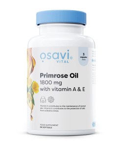 Primrose Oil with Vitamin A & E, 1800mg - 90 softgels