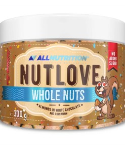 Nutlove Whole Nuts, Almonds in White Chocolate & Cinnamon - 300 grams