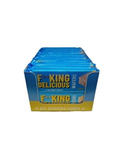 Fitking Delicious Wafers, Cream - 32 x 80g