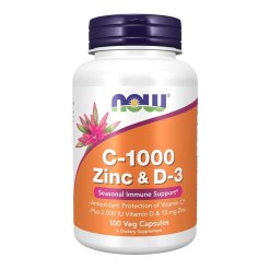 NOW Foods C-1000 Zinc & D-3 - 100 vcaps