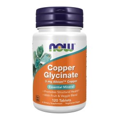NOW Foods Copper Glycinate - 120 tablets