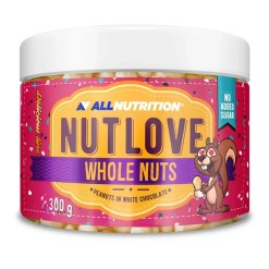 Nutlove Whole Nuts, Peanuts in White Chocolate - 300 grams