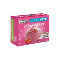 Simply Delish Instant Pudding, Strawberry - 48 grams
