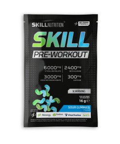 Skill Pre-Workout, Sour Gummies - 16 grams (1 serving)