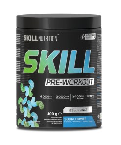 Skill Pre-Workout, Sour Gummies - 400 grams