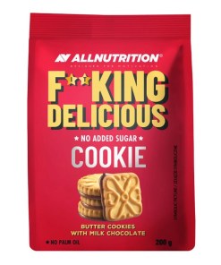 Fitking Delicious Cookie, Butter Cookies with Milk Chocolate - 200 grams