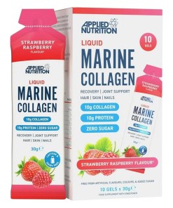 Liquid Marine Collagen, Strawberry Raspberry - 10 x 30g