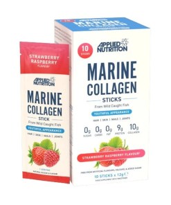 Marine Collagen Sticks, Strawberry Raspberry - 10 x 12g