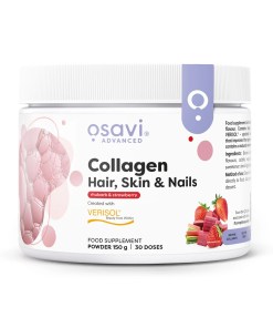 Collagen Peptides (Hair Skin & Nails), Rhubarb & Strawberry - 150 grams