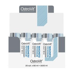 Magnesium Potassium + B6 Shot, Lemon Lime Grape - 20 x 80 ml.