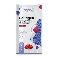 Collagen Hydrolysed Type I & III, Raspberry - 22 grams (1 serving)