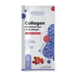 Collagen Hydrolysed Type I & III, Cherry & Strawberry - 22 grams (1 serving)
